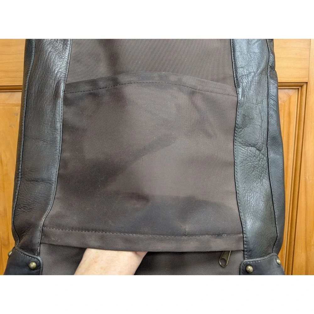 Solo Leather Laptop Brown Bag Tote Double Straps Trolley Sleeve